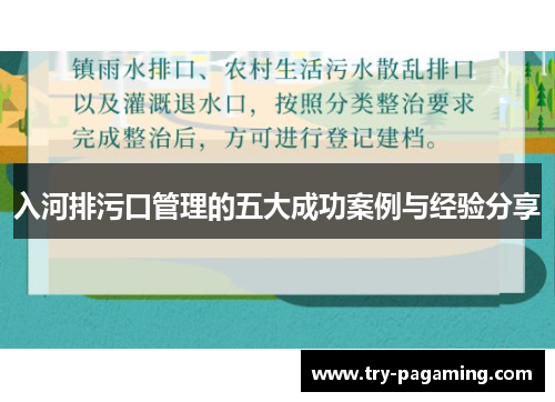 入河排污口管理的五大成功案例与经验分享